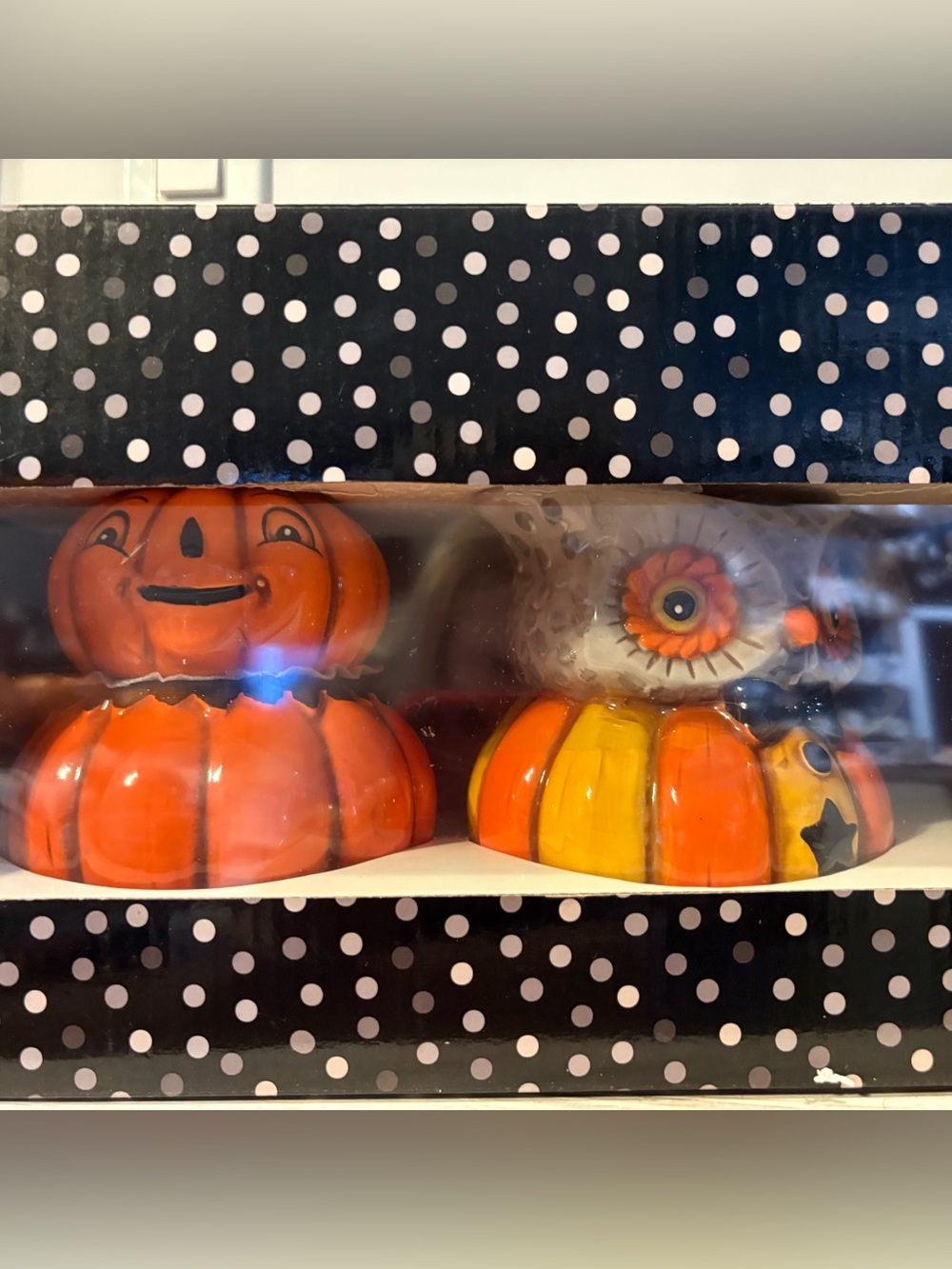 Johanna Parker Seasonal Ceramic Pumpkin Cream and Sugar - Orange